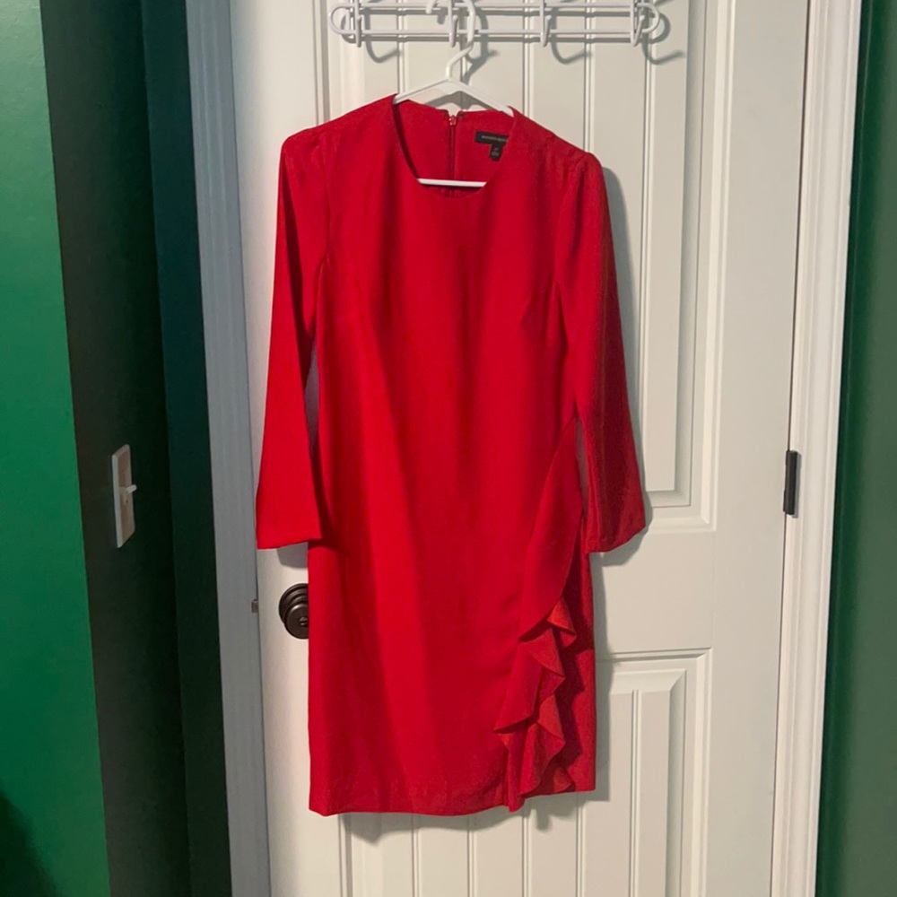 Beautiful red dress with flare detail
